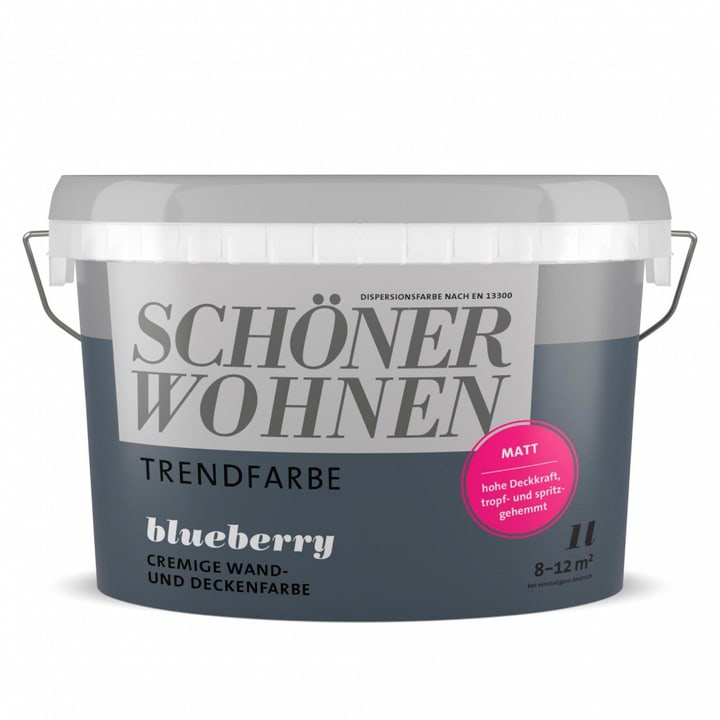 Image of Schöner Wohnen Trendfarbe Matt Blueberry 1 l Wandfarbe