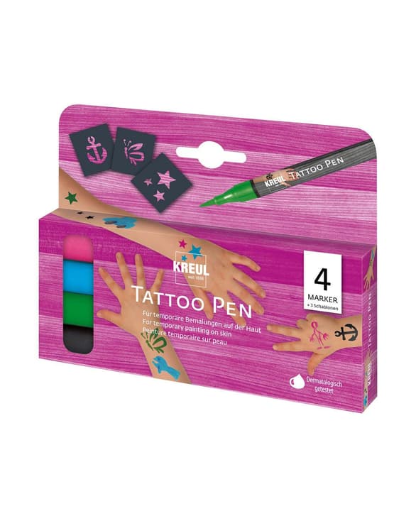 Image of KREUL, tattoo pen Anker und Sterne, 4er set bei Do it + Garden von Migros