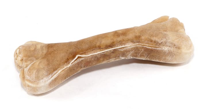 Image of Edelbeiss Silber Kauknochen mit Strauss, 17cm Kauartikel
