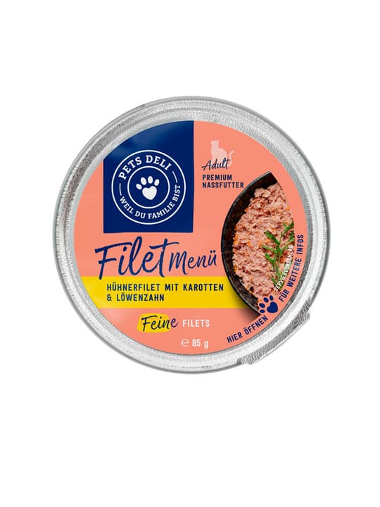Image of Pets Deli Filet Menü Hühnerfilet, 0.085 kg Nassfutter