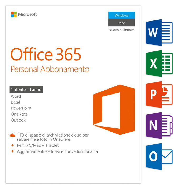 Microsoft Office 365 Personal 2016 PC/Mac (I) Physisch (Box) Office 365 Personal 2016 PC/Mac (I) Physisch (Box) Microsoft 785300121048 Bild Nr. 1