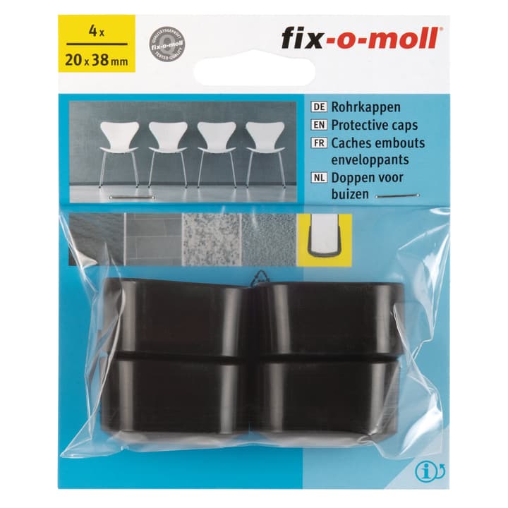 Image of Fix-O-Moll Rohrkappe oval 20 x 38 mm 4 Rohrkappen