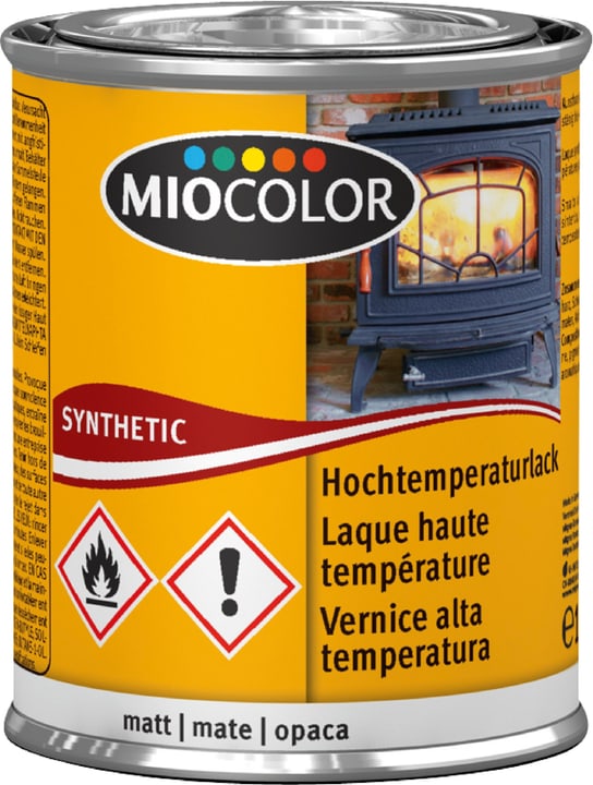 Image of Miocolor Hochtemperaturlack matt Schwarz 125 ml Synthetischer Lack bei Do it + Garden von Migros
