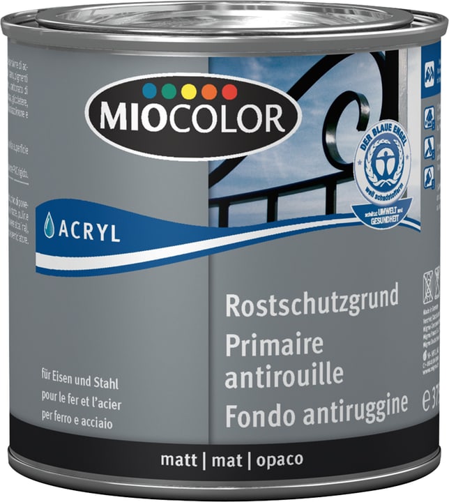 Miocolor Fondo antiruggine acrilico Grigio 375 ml