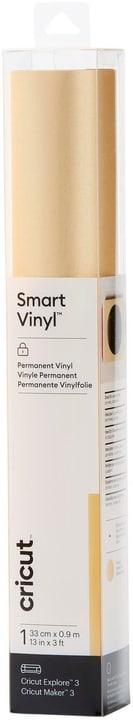 Cricut Vinylfolie Smart Glanz, Permanent 33 x 91 cm, Gold Schneideplotter Materialien