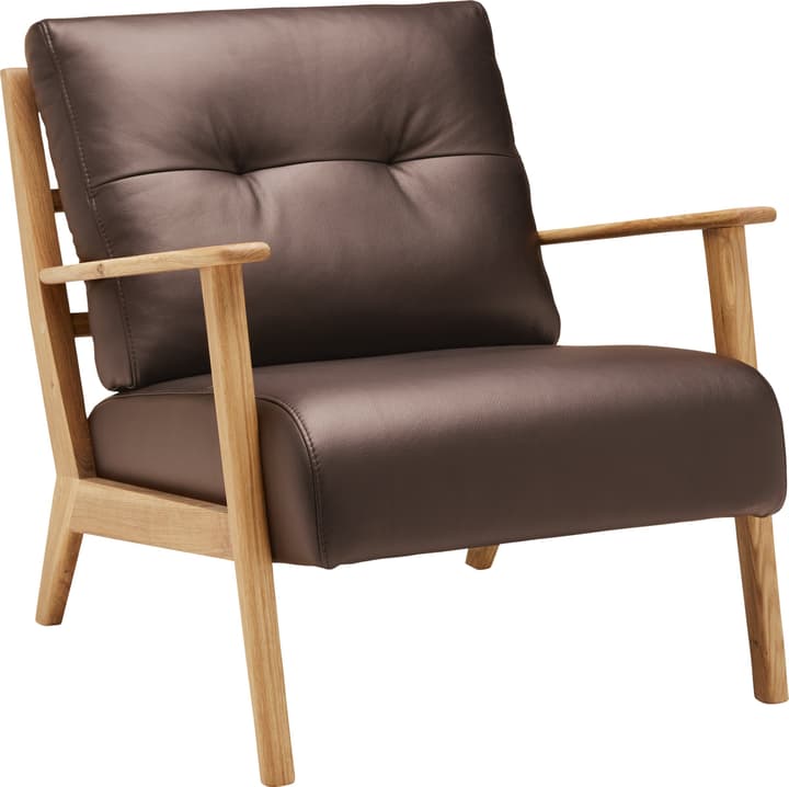 FAUST Fauteuil (Eton) FAUST Fauteuil (Eton) 402467007073 Couleur Brun foncé Dimensions L: 76.0 cm x P: 80.0 cm x H: 78.0 cm Photo no. 1