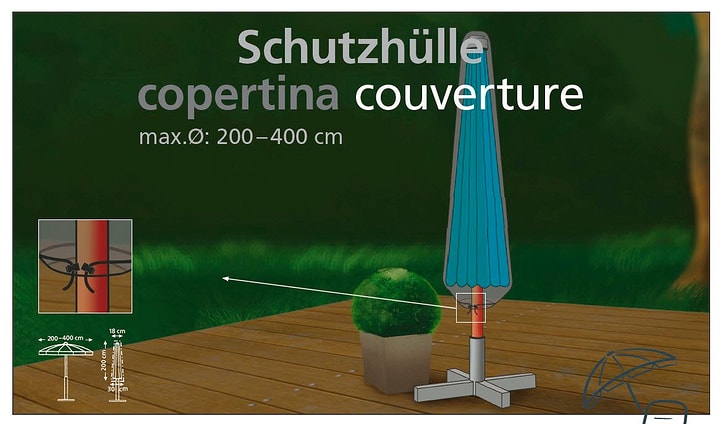 Image of Beo Hülle für Sonnenschirme 200 - 400 cm Schutzhülle Sonnenschirm
