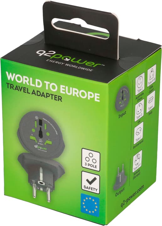 Image of Max Hauri Q2 Power Welt Adapter Schuko Reiseadapter