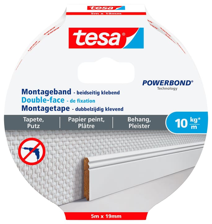 Image of Tesa Montageband für Tapete & Putz