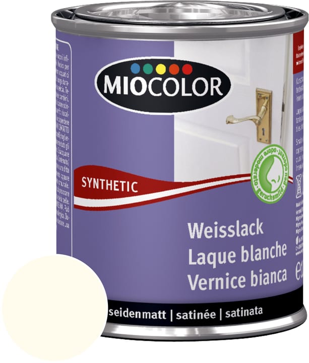 Image of Miocolor Synthetic Weisslack seidenmatt altweiss 125 ml bei Do it + Garden von Migros