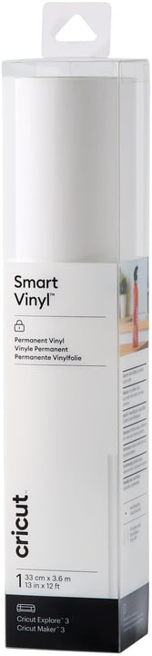 Cricut Vinylfolie Smart Permanent 33 x 366 cm, 1 Stück, Weiss Schneideplotter Materialien