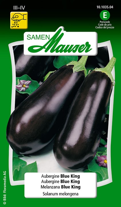 Image of Samen Mauser Eierfrucht Blue King Gemüsesamen