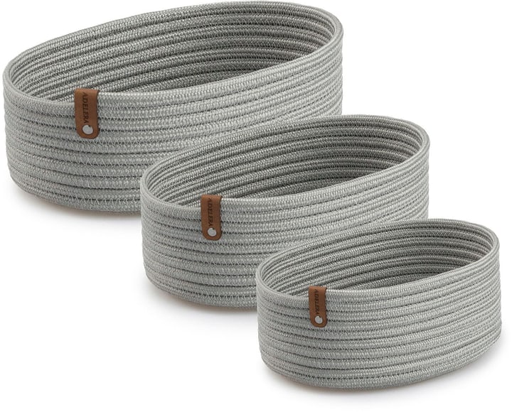 Image of 3-er Set ovale Baumwollkörbe Korb