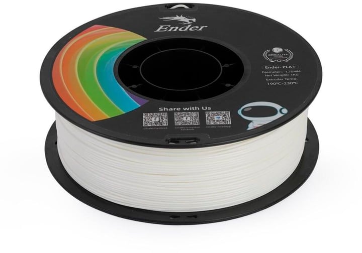 Image of Creality Filament PLA+ Weiss, 1.75 mm, 1 kg 3D Drucker