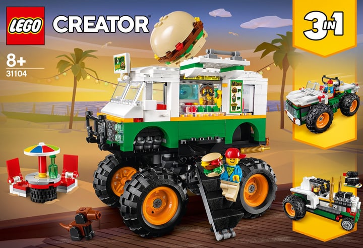 LEGO Creator 31104 Burger-Monster-Truck LEGO Creator 31104 Monster Truck deg LEGO Creator 31104 Burger-Monster-Truck LEGO Creator 31104 Monster Truck deg 748733500000 Photo no. 1