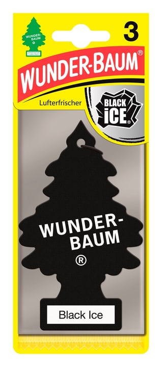 Image of WUNDER-BAUM Black Ice 3er Set Lufterfrischer
