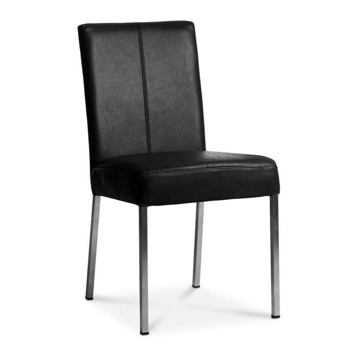 MEX Chaise de cuir aniline MEX Chaise de cuir aniline 366025067102 Dimensions L: 46.0 cm x P: 58.0 cm x H: 88.0 cm Couleur Noir Photo no. 1