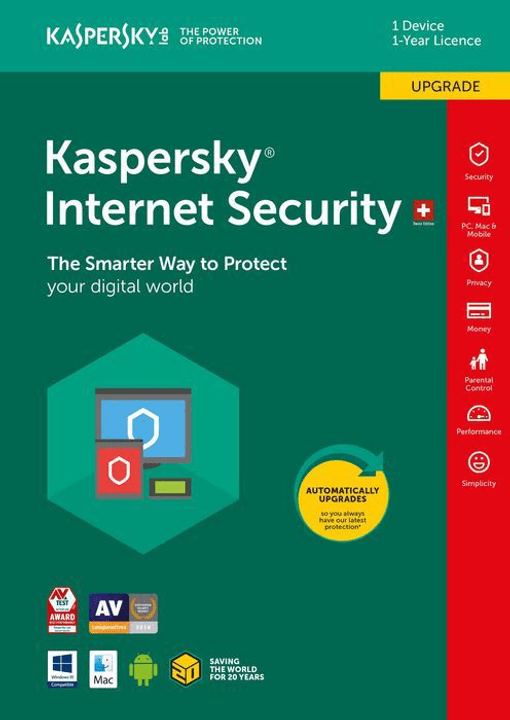 Kaspersky PC / Mac / Android Internet Security Upgrade Physique (Box) PC / Mac / Android Internet Security Upgrade Physique (Box) Kaspersky 785300129052 Photo no. 1