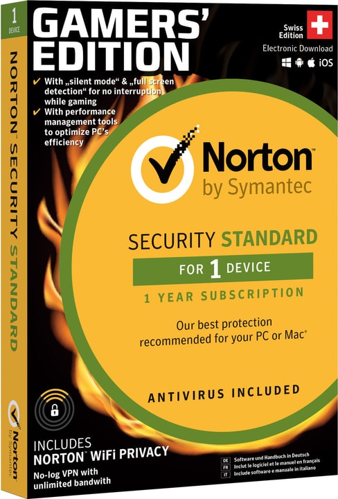 Norton Security Standard Gamers' Edition 1 Device / 1 Year Fisico (Box) Security Standard Gamers' Edition 1 Device / 1 Year Fisico (Box) Norton 785300139731 N. figura 1