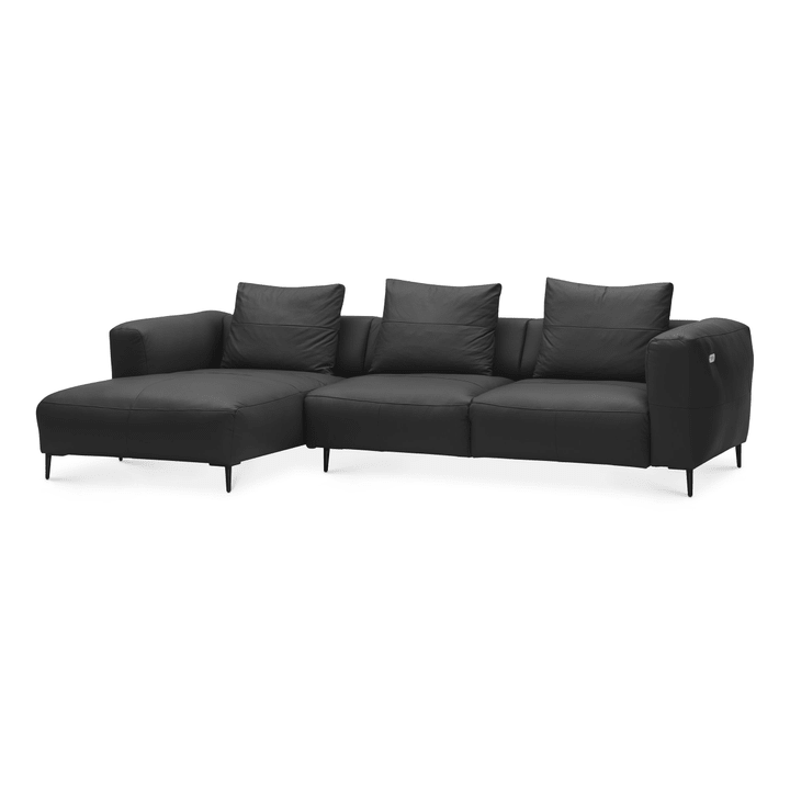 LOUIE Canapé d'angle LOUIE Canapé d'angle 360512673620 Dimensions L: 299.0 cm x P: 170.0 cm x H: 69.0 cm Couleur Noir Photo no. 1