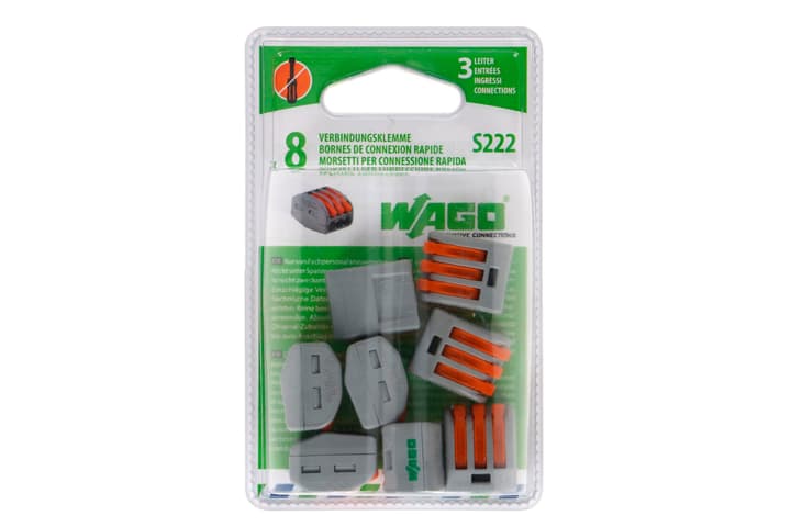 Image of Wago S222, 3 Leiter, 8 Stk. Verbindungsklemme bei Do it + Garden von Migros