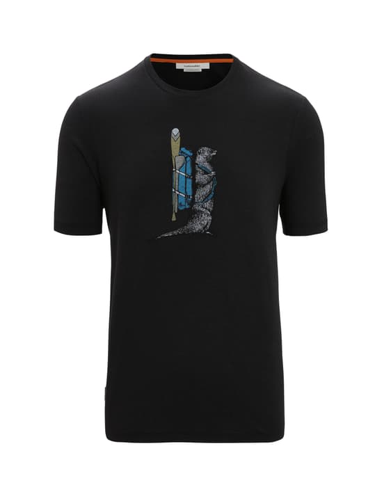 Image of Icebreaker Merino Central Classic SS Tee Otter Paddle Kurzarmshirt schwarz