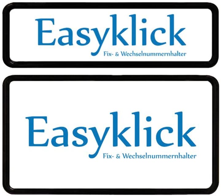 Image of Easyklick Kennzeichenhalter-Set Schwarz 30x16+30x8 cm Nummernrahmen