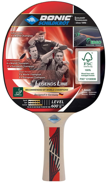 Image of Schildkröt Legends 600 FSC Tischtennis Schläger bei Migros SportXX