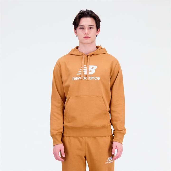 Image of New Balance Essentials Stacked Logo Hoodie Hoodie caramel