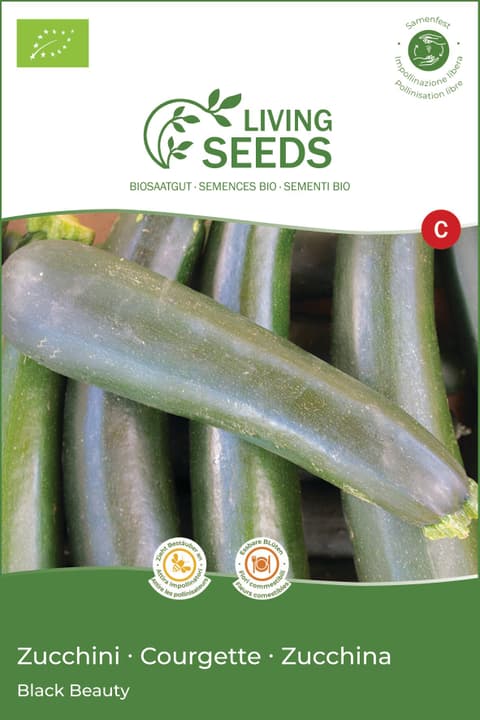 Image of Living Seeds Zucchini Black Beauty Gemüsesamen