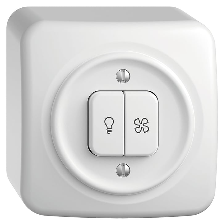 Image of Feller StandardDue AP S1(3+3) Druckschalter bei Do it + Garden von Migros