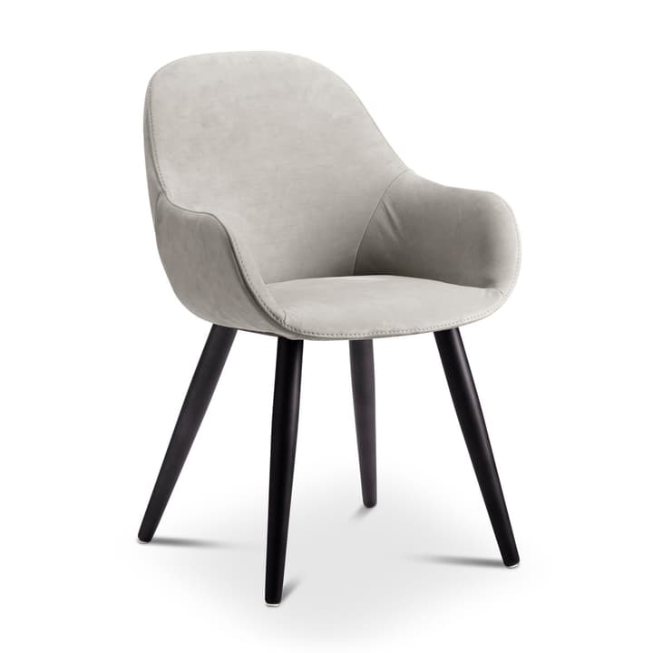 LAYLA Stuhl Nubuck LAYLA Stuhl Nubuck 366028624604 Grösse B: 56.0 cm x T: 60.0 cm x H: 84.0 cm Farbe Hellgrau Bild Nr. 1