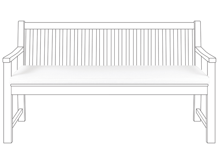 Image of Beliani Auflage für Gartenbank VIVARA cremeweiss 152 x 54 5 cm Polsterauflage