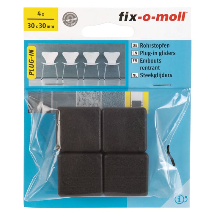 Image of Fix-O-Moll Steckgleiter 30 x mm 4 Rohrkappen