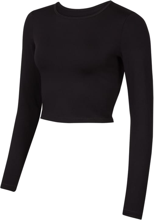 Image of Casall Crop Long Sleeve Yogashirt schwarz
