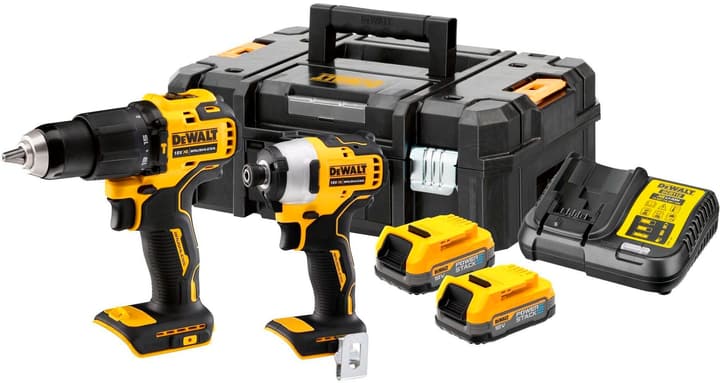 Image of DeWalt Akku-Maschinen Set 18 V DCD709 + DCF809 mit 2x 2 Ah Akkus Multifunktionswerkzeug