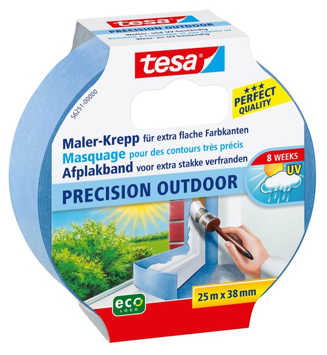 Image of Tesa Maler-Krepp PRECISION OUTDOOR ecoLogo® 25m:38mm Malerbänder