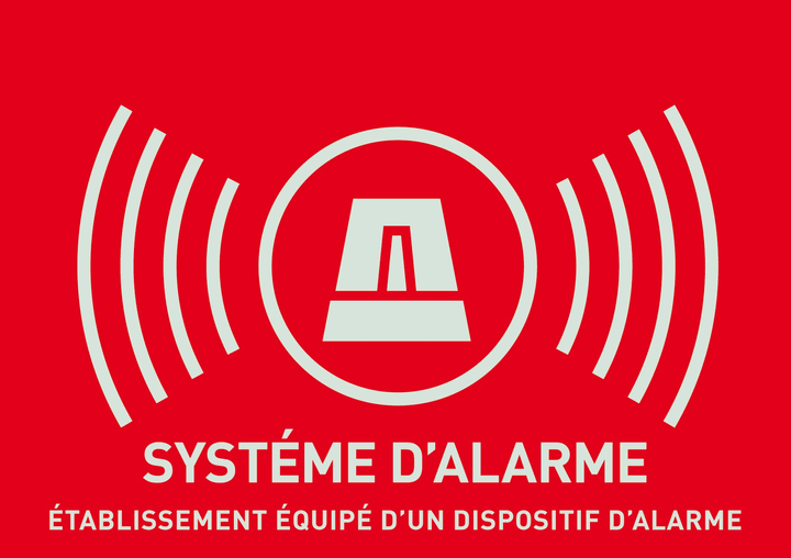 Image of Abus Warnaufkleber Alarm (französisch) Alarm-Zubehör