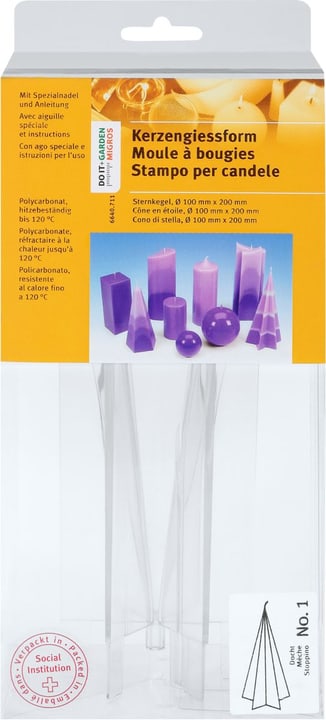 Exagon Stampo per candele cono di stella 100X200Mm Stampo per candele cono di stella 100X200Mm Exagon 664071100000 N. figura 1