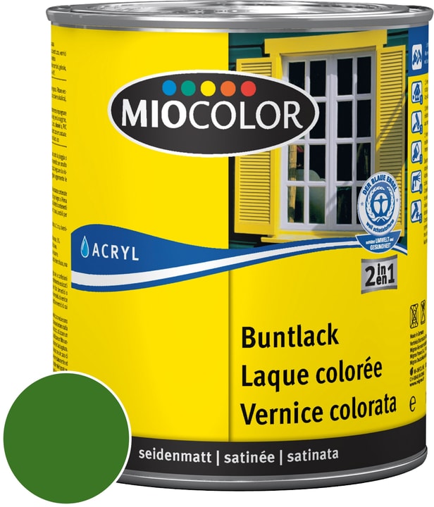 Image of Miocolor Acryl Buntlack seidenmatt Laubgrün 375 ml bei Do it + Garden von Migros