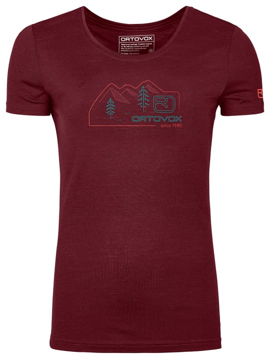 Image of Ortovox 140 Cool Vintage Badge Trekkingshirt bordeaux