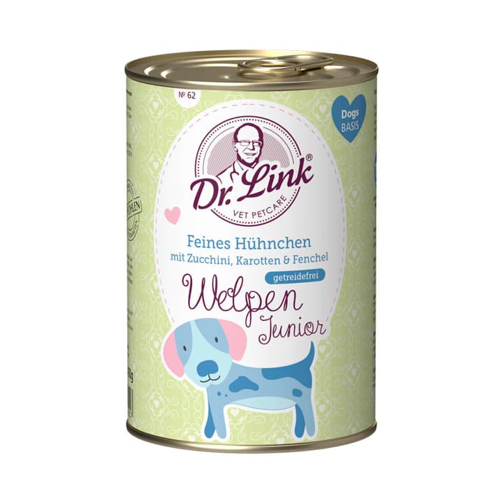 Image of Dr. Link Welpen Junior Hühnchen, 0.4 kg Nassfutter
