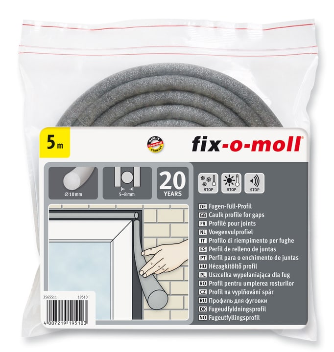 Image of Fix-O-Moll Fugen-Füll-Profil 10mm x 5m Profil