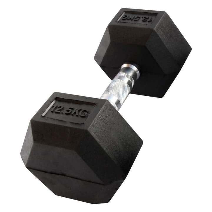 Image of GladiatorFit Sechseckige Hantel aus Gummi : 12.5 KG Hanteln