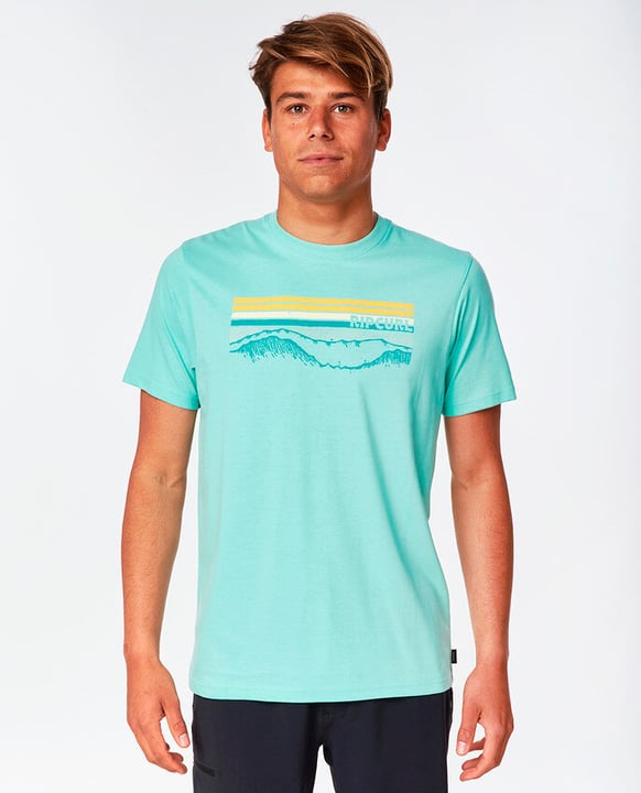 Image of Rip Curl Striped TEE T-Shirt helltürkis bei Migros SportXX