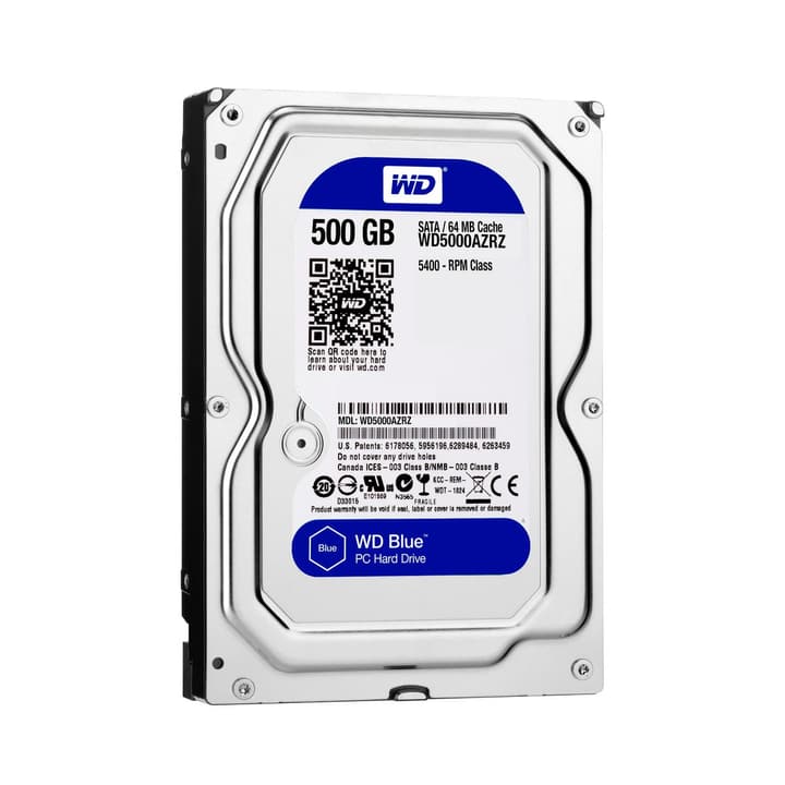 Western Digital Blue 500MB SATA 3.5" 5400 Disque Dur Interne HDD Blue 500MB SATA 3.5" 5400 Disque Dur Interne HDD Western Digital 785300126644 Photo no. 1