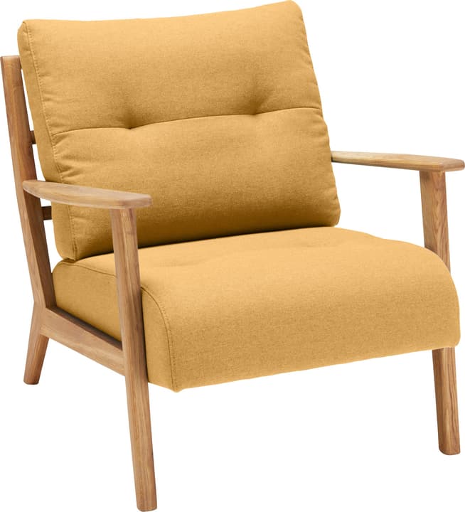 FAUST Fauteuil (Lusia) FAUST Fauteuil (Lusia) 402465200150 Couleur Jaune Dimensions L: 76.0 cm x P: 80.0 cm x H: 78.0 cm Photo no. 1