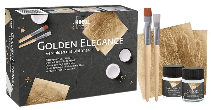 Blattmetall Set Golden Elegance