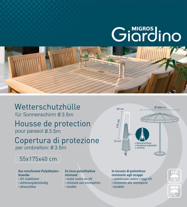 Image of M-Giardino Schutzhülle für Sonnenschirm bei Do it + Garden von Migros