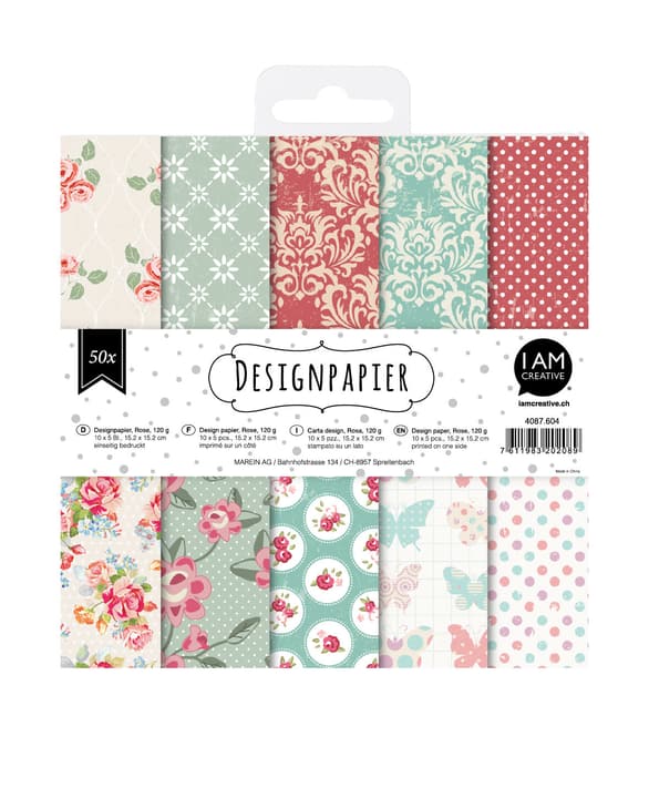 Image of Design Papier Set Rose 15